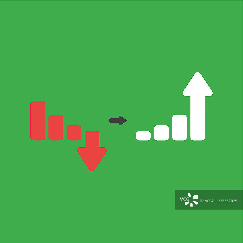 销售条形图下降图标概念图片素材