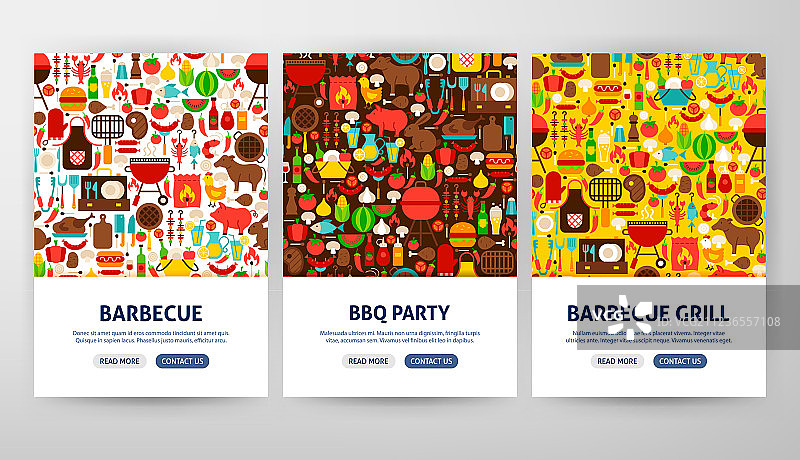 烧烤宣传单概念图片素材