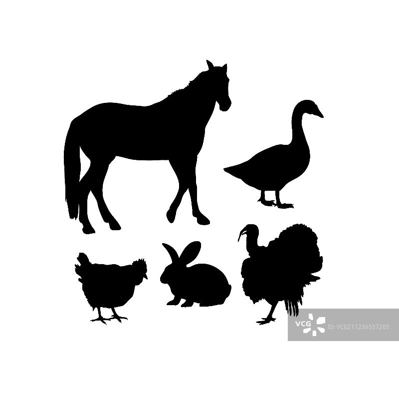 动物剪影图片素材