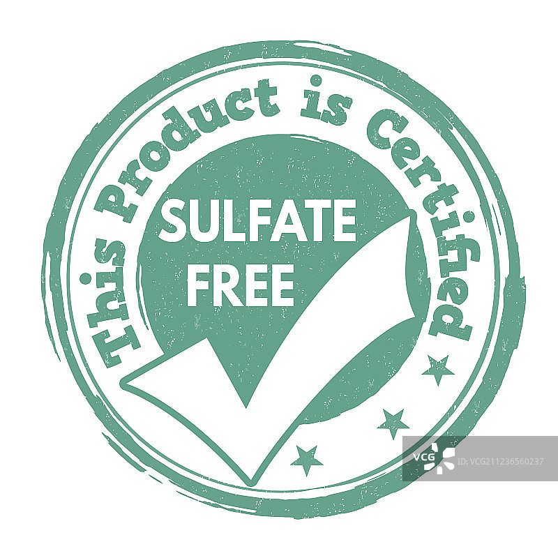 无硫酸盐标志或印章图片素材