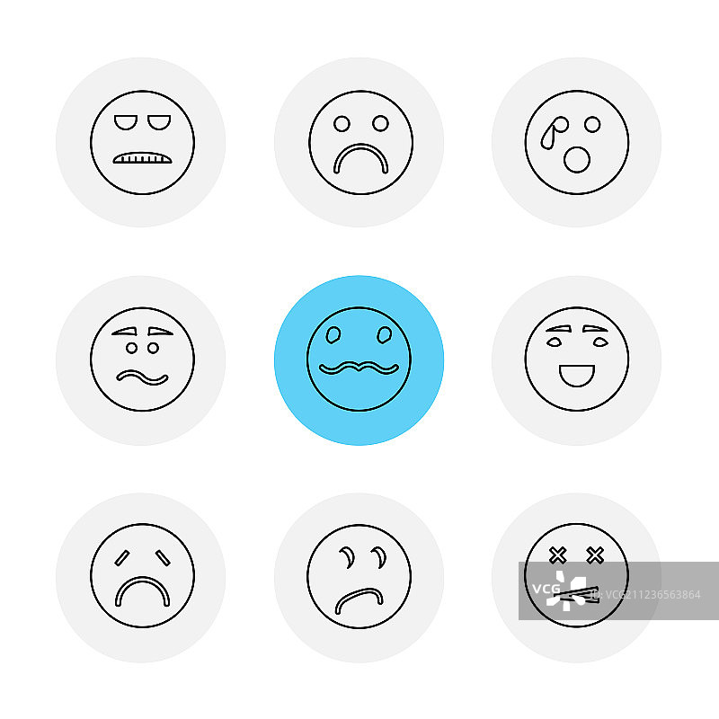 表情符号，表情符号，表情符号，笑脸符号，eps图标集合图片素材