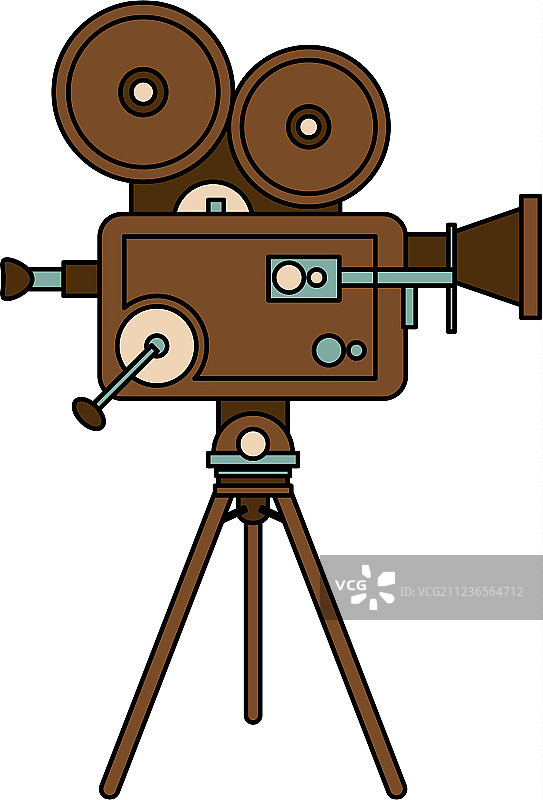 复古电影放映机图标图片素材