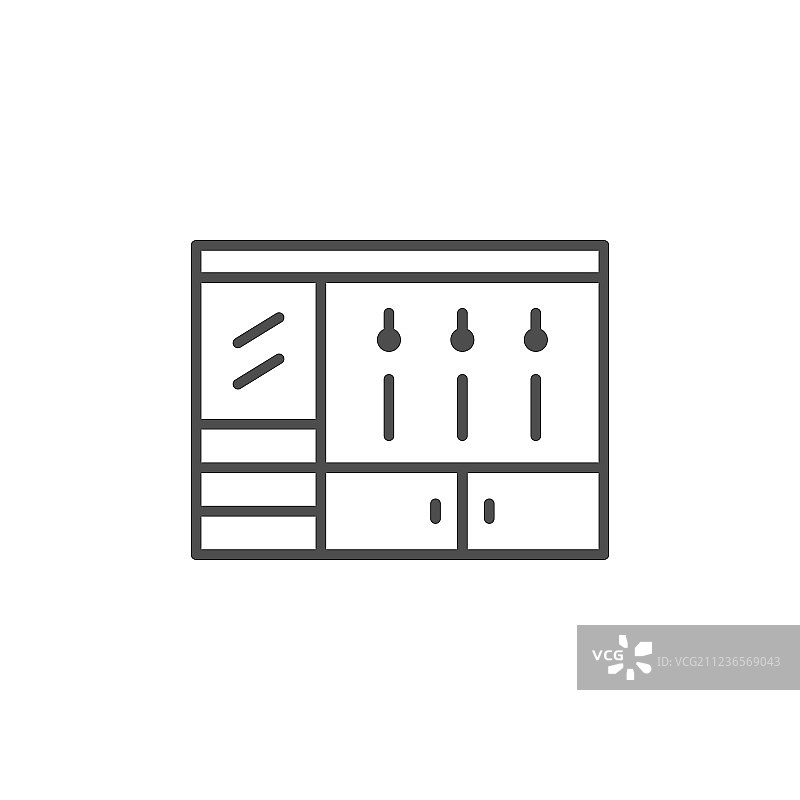 衣帽架线条图标图片素材