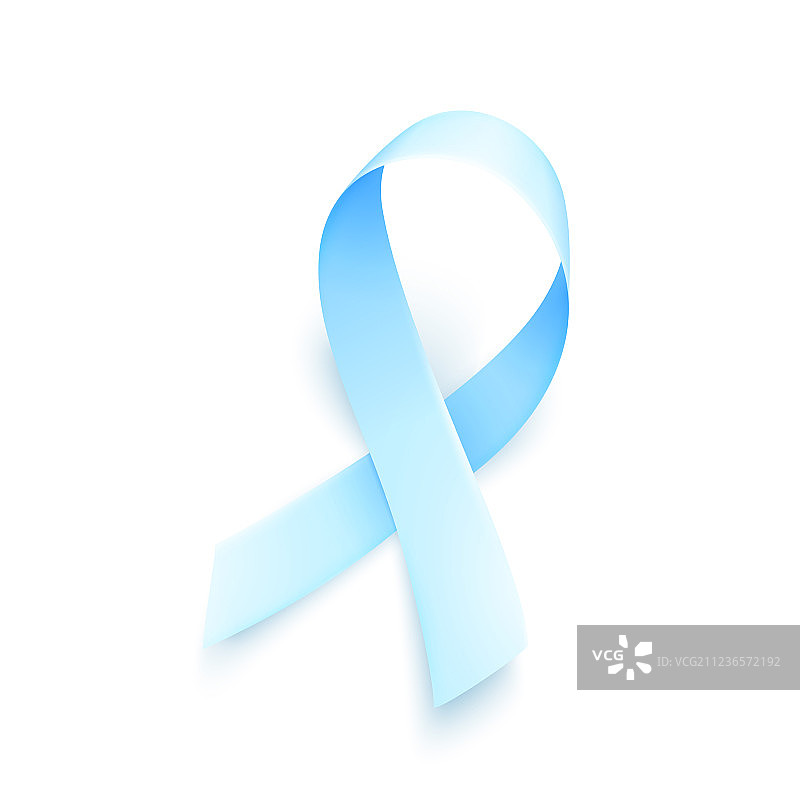 逼真蓝丝带世界前列腺癌日图片素材