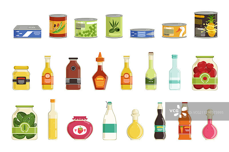 罐头食品套装图片素材