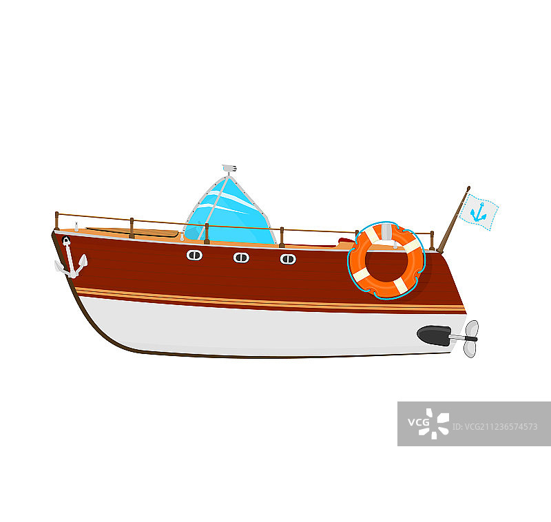 卡通摩托艇图片素材