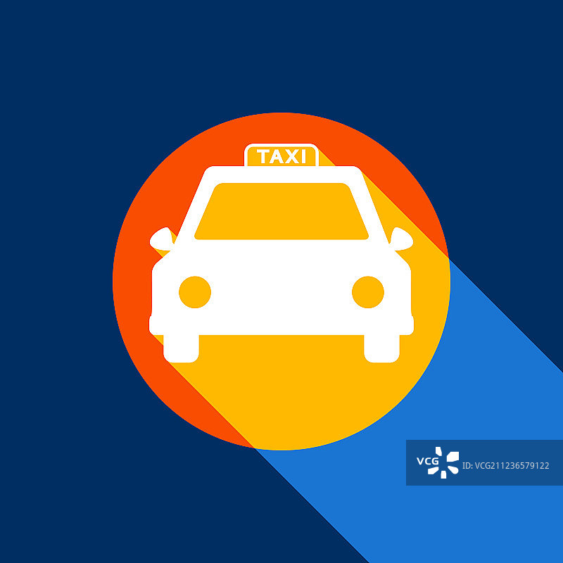 白色出租车标志图标图片素材