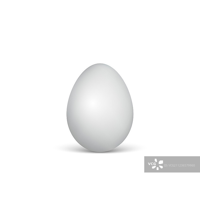 白色背景上的白色鸡蛋，健康食品图片素材