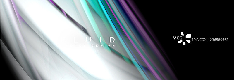 波浪流体流动的颜色运动效果图片素材