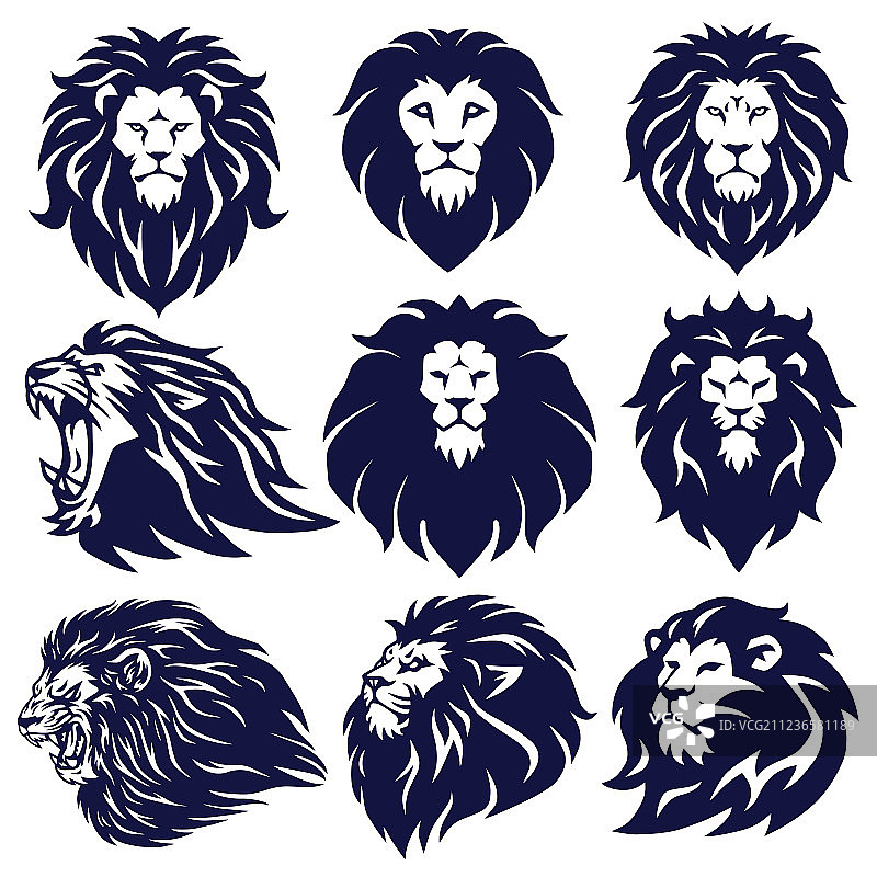 狮子标志合集设计图片素材
