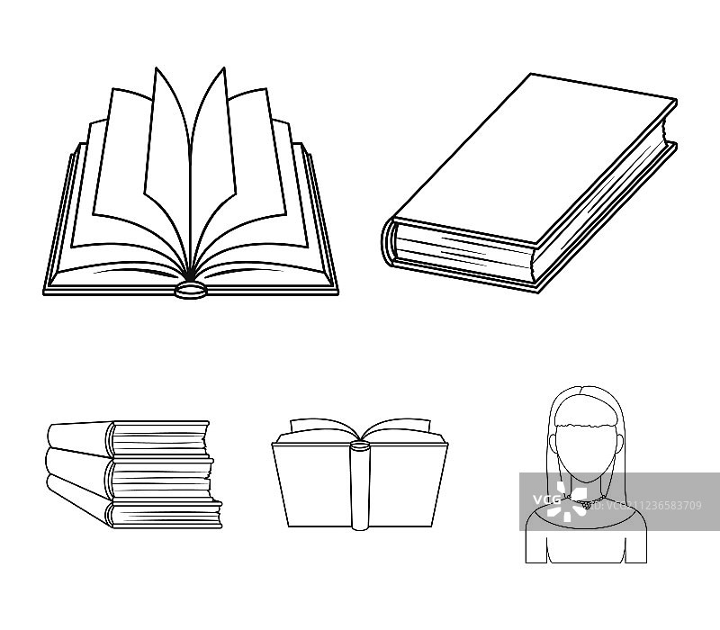 各类书籍套装图标合集图片素材