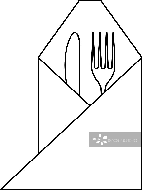 刀叉餐巾图标图片素材