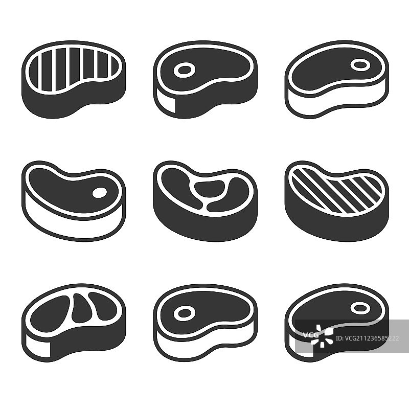 牛排图标集图片素材