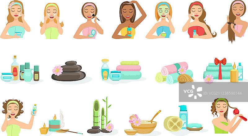 女子美容护肤SPA图片素材