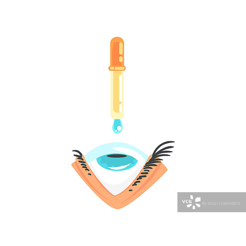 人眼和滴管卡通图片素材