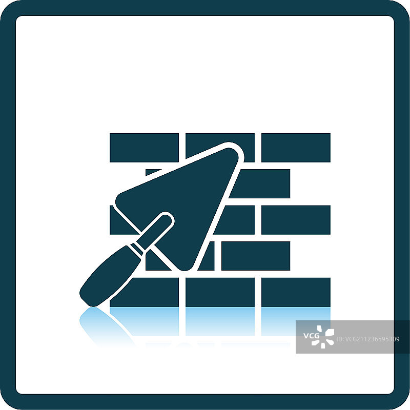 带有抹刀的砖墙图标图片素材