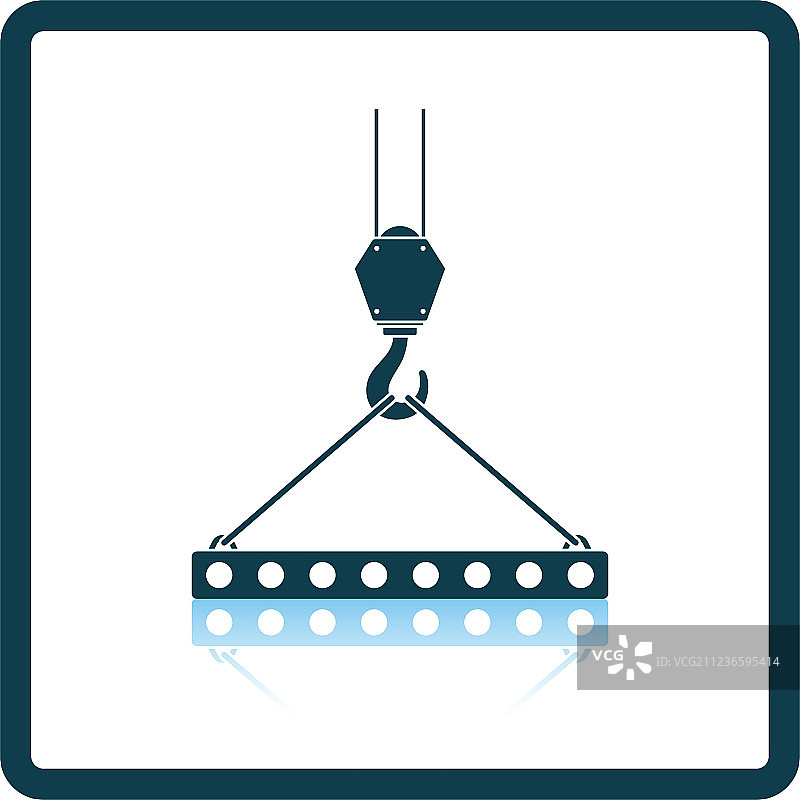 起重机吊钩悬挂石板图标图片素材