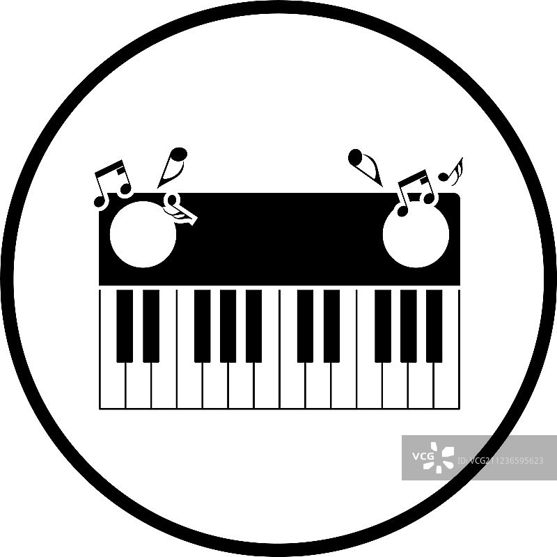 钢琴键盘图标图片素材