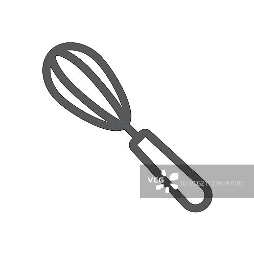 厨房和烹饪用打蛋器线条图标图片素材