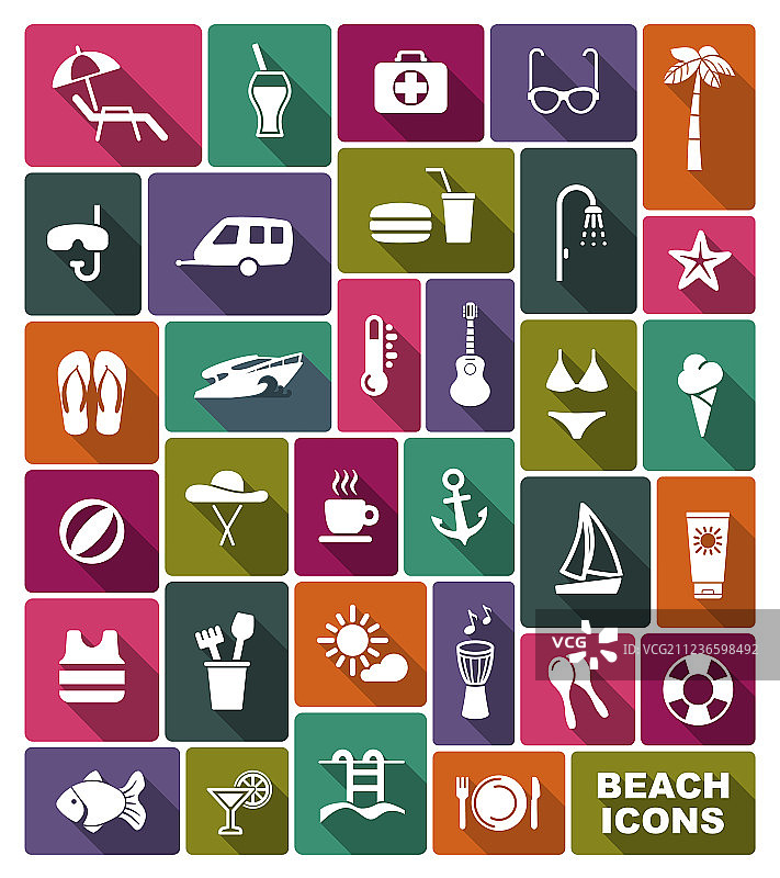 海滩图标图片素材