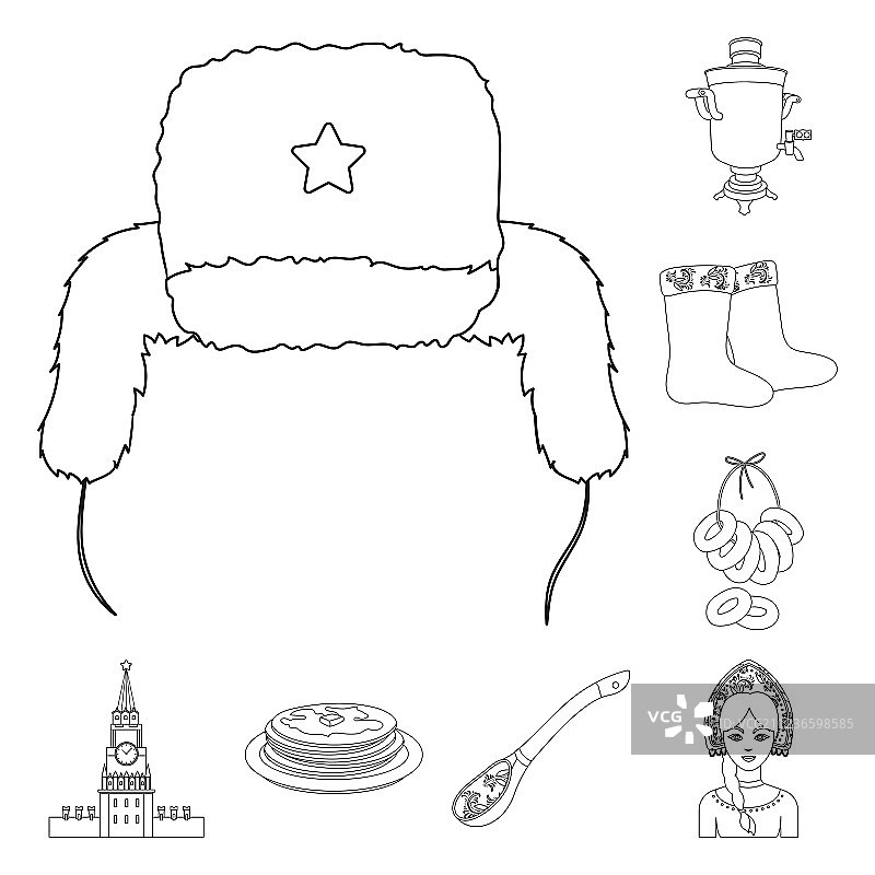 俄罗斯乡村旅行图标图片素材