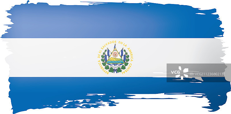 萨尔瓦多国旗上有白色图片素材