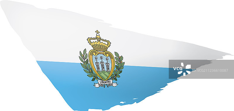 圣马力诺国旗上有白色图片素材