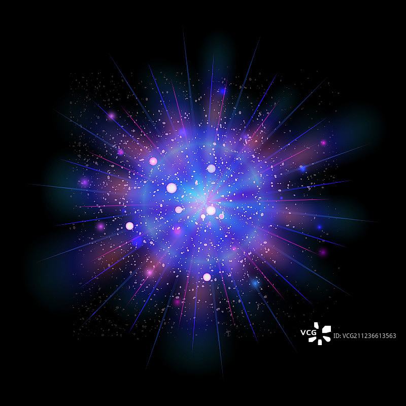 霓虹蓝粉色闪光粒子背景图片素材