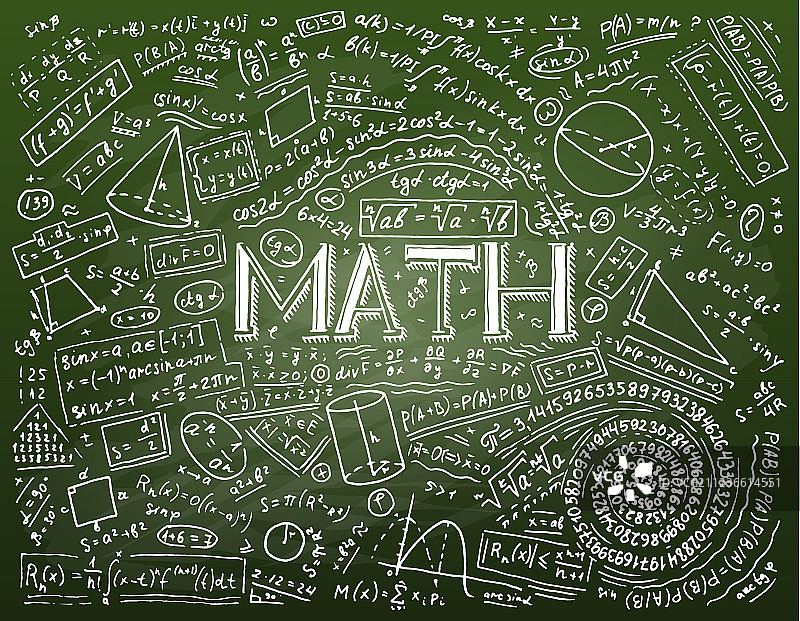 物理学中的科学公式和计算图片素材