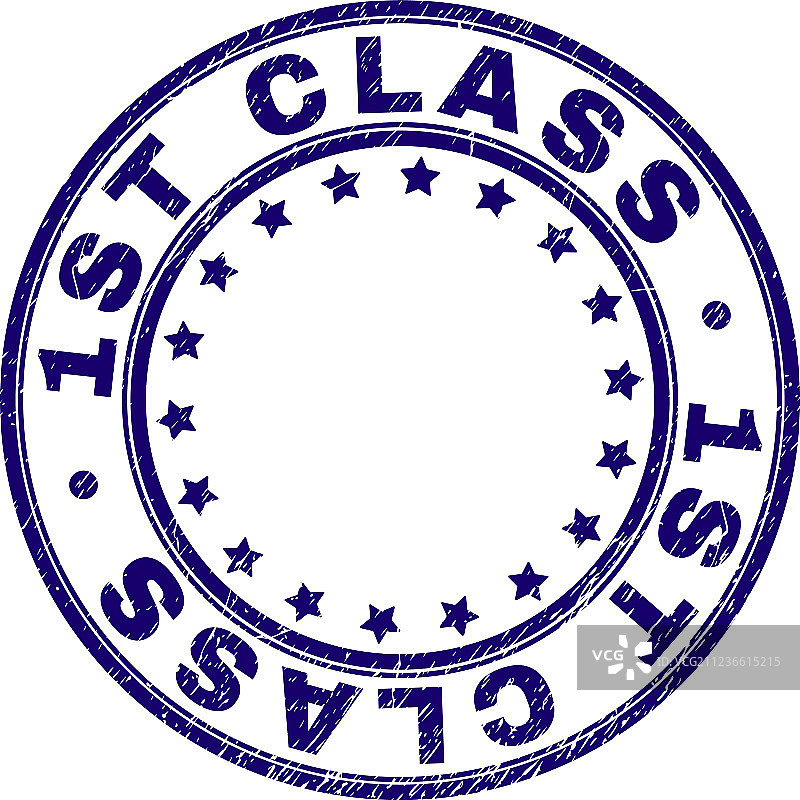 带划痕的纹理头等舱圆形印章图片素材