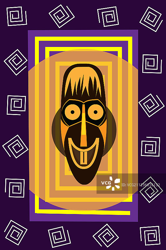 非洲木制面具图片素材