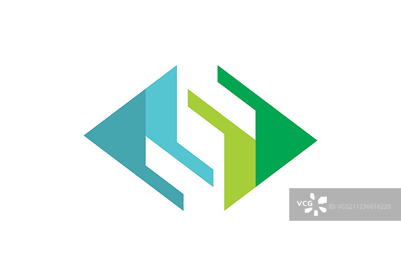 S字母几何三角形标志图片素材