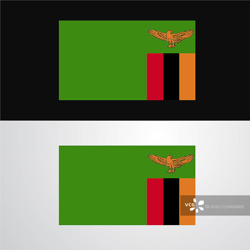 赞比亚国旗banner设计图片素材