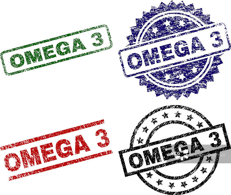 带纹理的Omega 3海豹印章图片素材