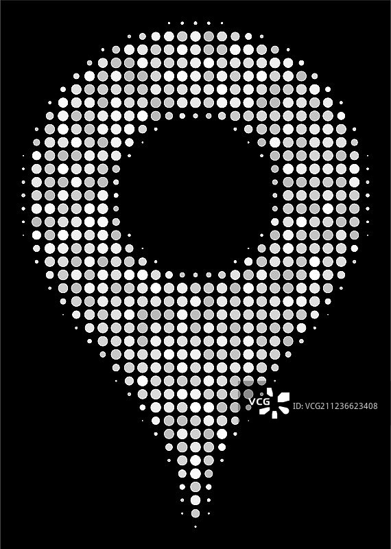 地图指针半色调图标图片素材