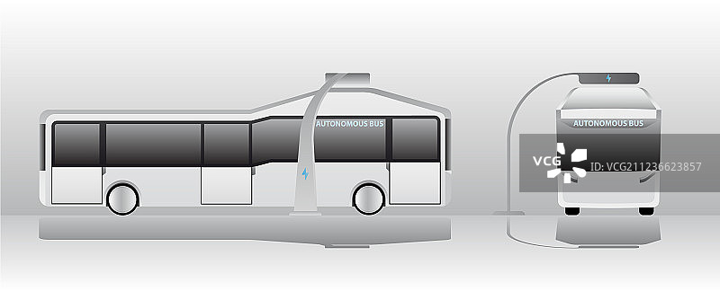 自动驾驶电动巴士图片素材