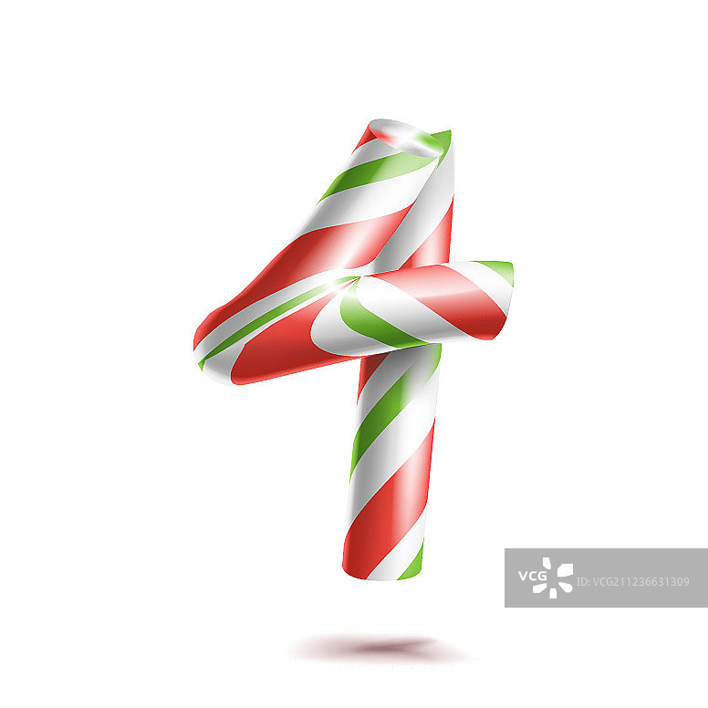 数字4的3D标志图片素材