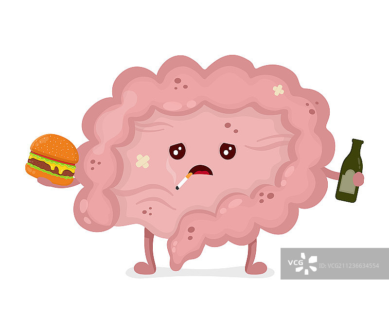 不健康的肠道图片素材