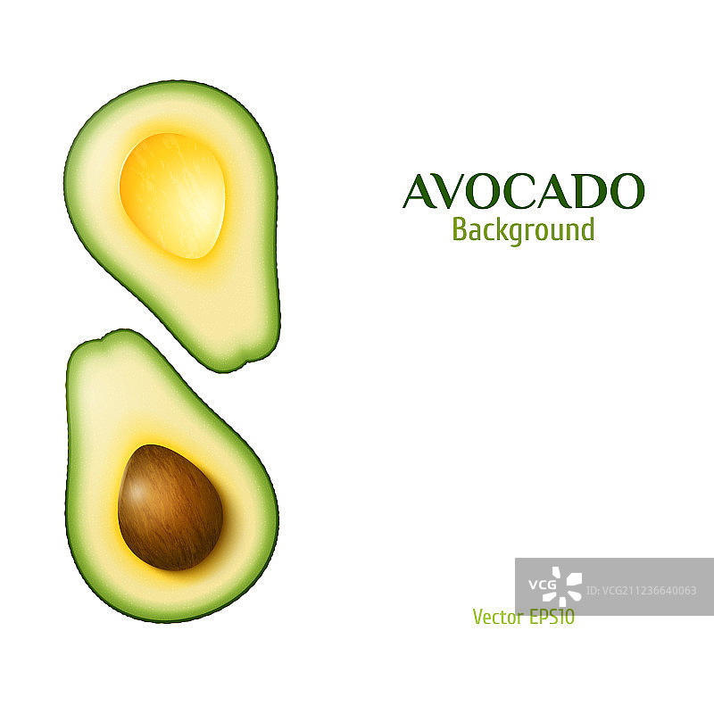逼真风格的牛油果图片素材