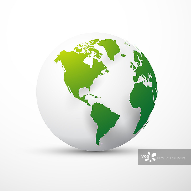 绿色地球仪美洲图片素材