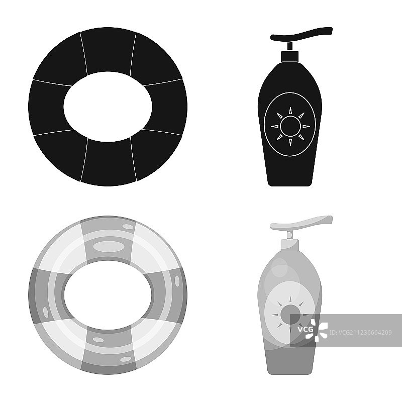 泳池和游泳图标设计图片素材
