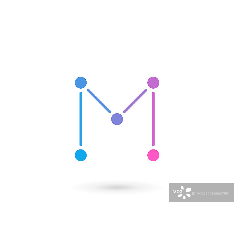 字母M logo图标设计模板元素图片素材