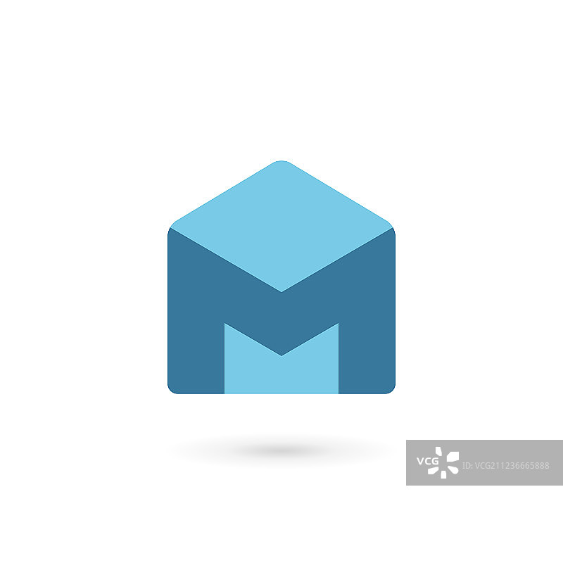 字母M房屋图标设计模板元素图片素材