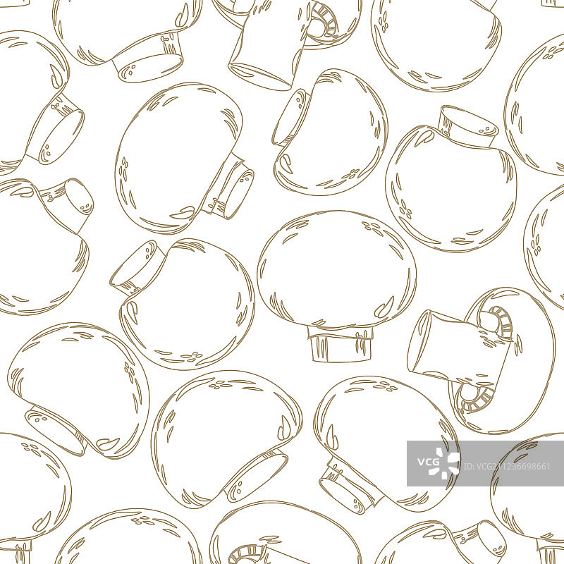 无缝纹理：蘑菇图案设计图片素材