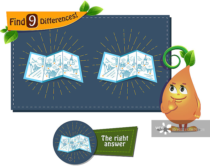 旅行国家旗帜找不同游戏图片素材