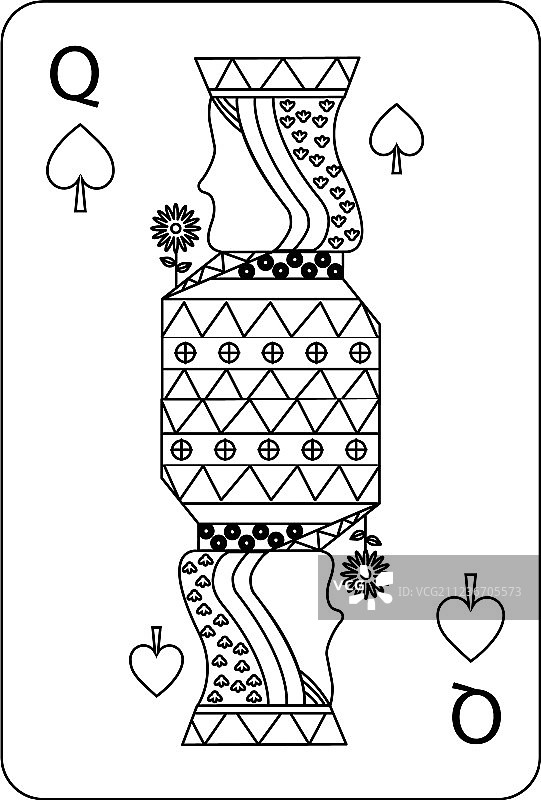 黑桃皇后纸牌赌场扑克图片素材