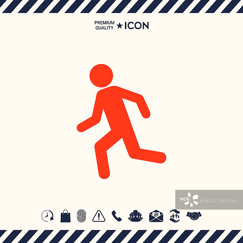 奔跑的人图标图片素材