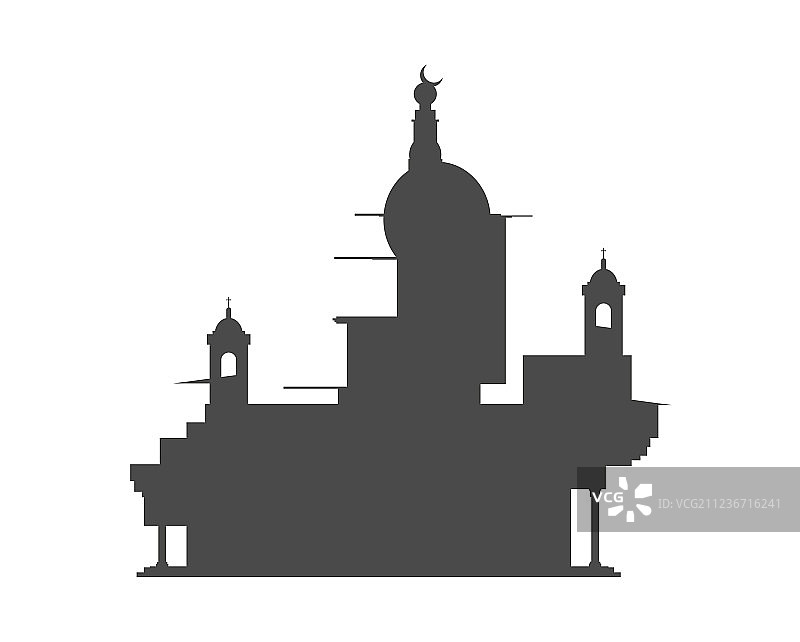 抽象寺庙轮廓图片素材
