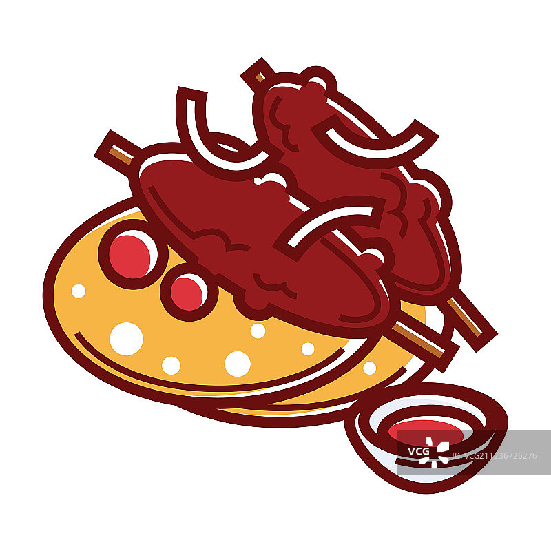 番茄酱肉丸搭配皮塔饼图片素材