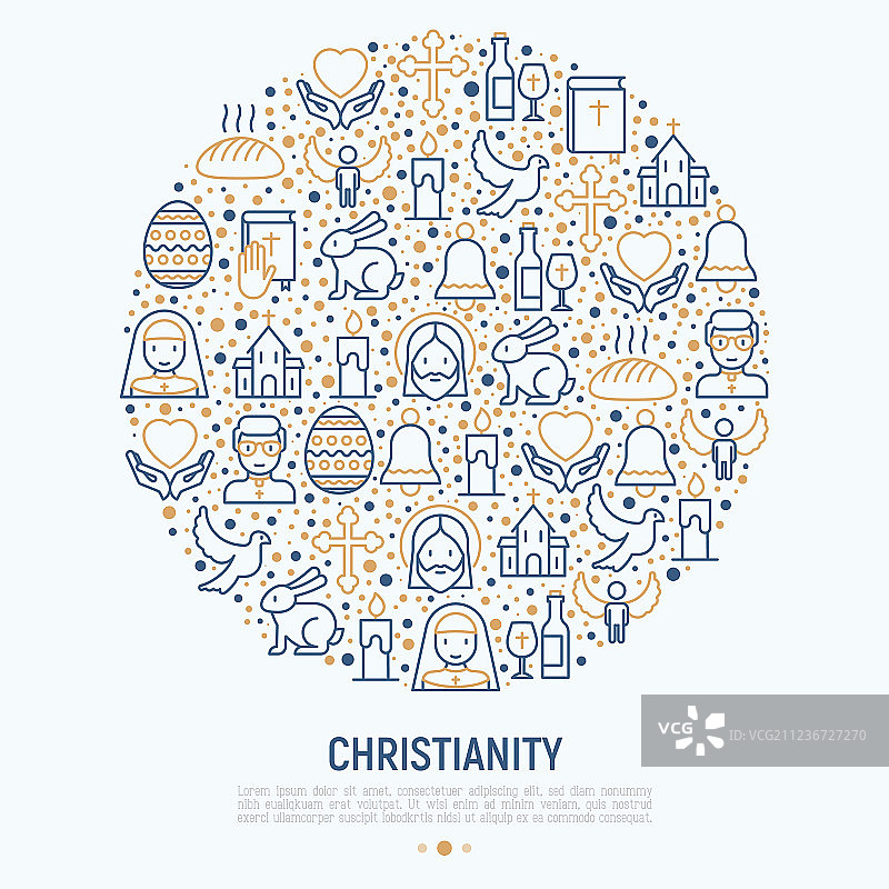 圆形基督教概念图片素材
